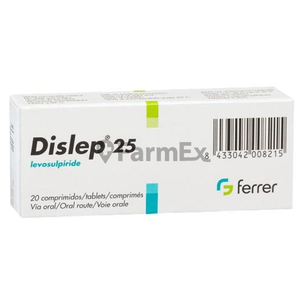 Dislep 25 mg x 20 comprimidos susc-1 de 2 meses Farmex-Suscripciones-Persistente